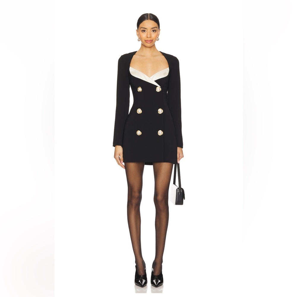 Majorelle Alexandra Mini Dress in Black and White S